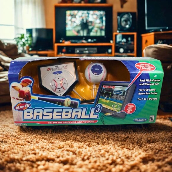 Radica Play TV Baseball 3 Plug & Play TV Video Game System Model 74022 New - Picture 1 of 8